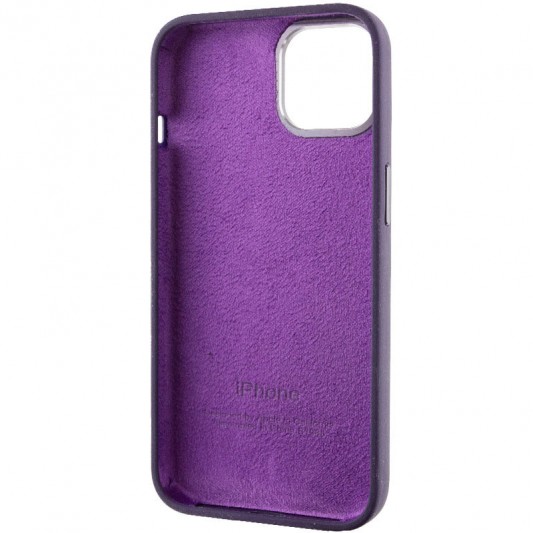 Чохол Silicone Case Metal Buttons (AA) для Apple iPhone 12 Pro Max (6.7") Фіолетовий / Elderberry - зображення 4 