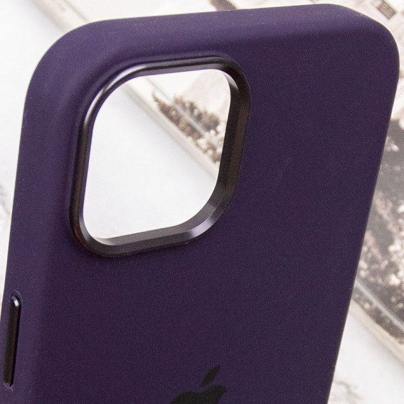 Чохол Silicone Case Metal Buttons (AA) для Apple iPhone 12 Pro Max (6.7"), Фіолетовий / Elderberry