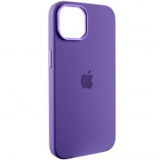 Чохол Silicone Case Metal Buttons (AA) для Apple iPhone 12 Pro Max (6.7"), Фіолетовий / Iris