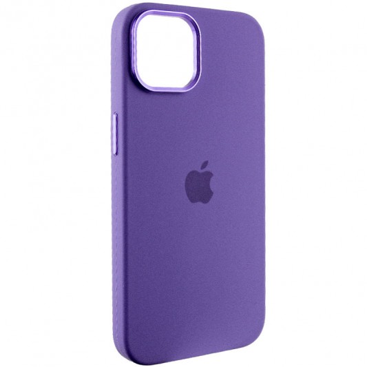 Чохол Silicone Case Metal Buttons (AA) для Apple iPhone 12 Pro Max (6.7") Фіолетовий / Iris