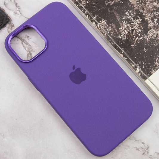 Чохол Silicone Case Metal Buttons (AA) для Apple iPhone 12 Pro Max (6.7") Фіолетовий / Iris - зображення 6 