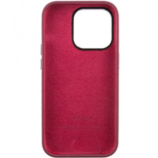 Чехол Silicone Case Metal Buttons (AA) для Apple iPhone 13 Pro (6.1") Бордовый / Plum - изображение 3