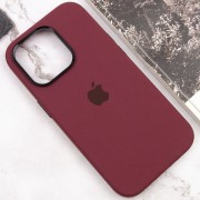 Чехол Silicone Case Metal Buttons (AA) для Apple iPhone 13 Pro (6.1"), Бордовый / Plum