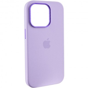 Чехол Silicone Case Metal Buttons (AA) для Apple iPhone 13 Pro (6.1") Сиреневый / Lilac