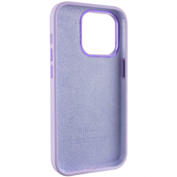 Чохол Silicone Case Metal Buttons (AA) для Apple iPhone 13 Pro (6.1"), Бузковий / Lilac