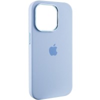 Чехол Silicone Case Metal Buttons (AA) для Apple iPhone 13 Pro Max (6.7") Голубой / Blue Fog