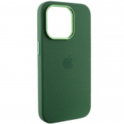 Чехол Silicone Case Metal Buttons (AA) для Apple iPhone 13 Pro Max (6.7") Зеленый / Clover