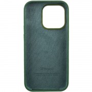Чехол Silicone Case Metal Buttons (AA) для Apple iPhone 13 Pro Max (6.7"), Зеленый / Clover