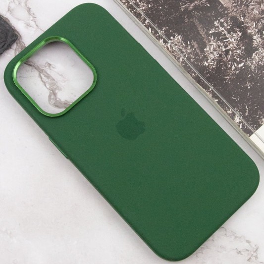 Чехол Silicone Case Metal Buttons (AA) для Apple iPhone 13 Pro Max (6.7") Зеленый / Clover - изображение 6