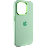 Чехол Silicone Case Metal Buttons (AA) для Apple iPhone 13 Pro Max (6.7") Зеленый / Pistachio