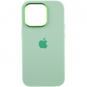 Чехол Silicone Case Metal Buttons (AA) для Apple iPhone 13 Pro Max (6.7"), Зеленый / Pistachio