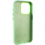 Чехол Silicone Case Metal Buttons (AA) для Apple iPhone 13 Pro Max (6.7"), Зеленый / Pistachio