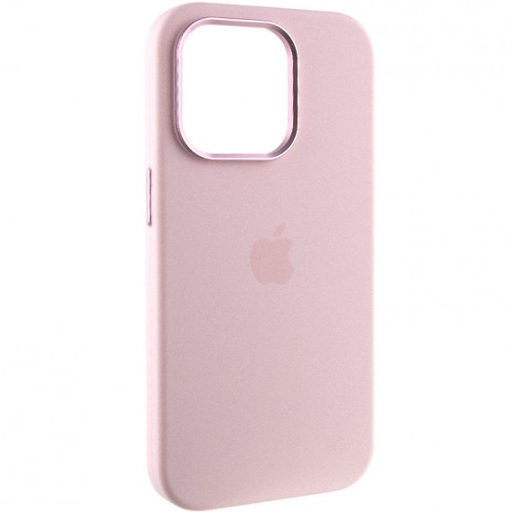 Чохол Silicone Case Metal Buttons (AA) для Apple iPhone 13 Pro Max (6.7"), Рожевий / Chalk Pink
