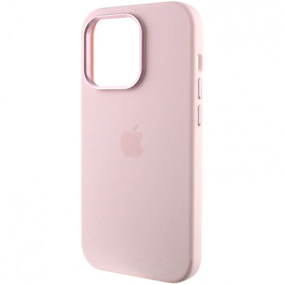 Чохол Silicone Case Metal Buttons (AA) для Apple iPhone 13 Pro Max (6.7"), Рожевий / Chalk Pink