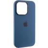 Чехол Silicone Case Metal Buttons (AA) для Apple iPhone 13 Pro Max (6.7"), Синий / StromBlue