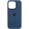 Чехол Silicone Case Metal Buttons (AA) для Apple iPhone 13 Pro Max (6.7"), Синий / StromBlue