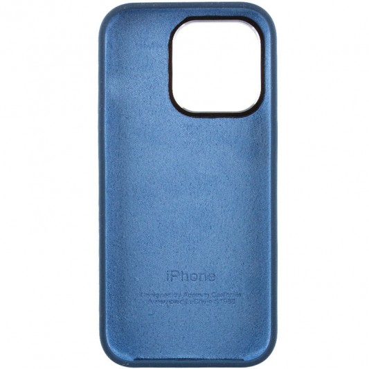Чехол Silicone Case Metal Buttons (AA) для Apple iPhone 13 Pro Max (6.7") Синий / StromBlue - изображение 3