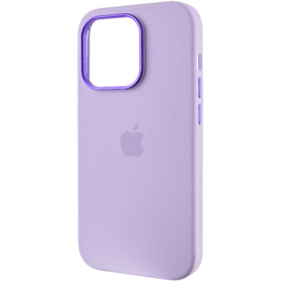 Чехол Silicone Case Metal Buttons (AA) для Apple iPhone 13 Pro Max (6.7"), Сиреневый / Lilac