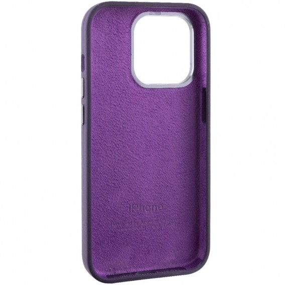 Чохол Silicone Case Metal Buttons (AA) для Apple iPhone 13 Pro Max (6.7"), Фіолетовий / Elderberry