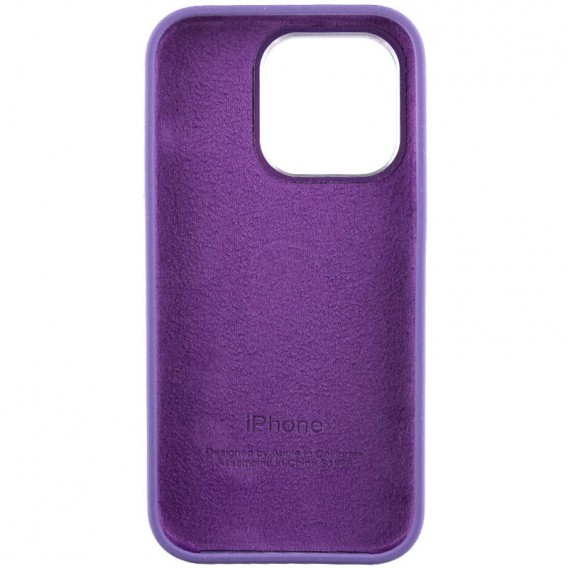 Чехол Silicone Case Metal Buttons (AA) для Apple iPhone 13 Pro Max (6.7"), Фиолетовый / Iris