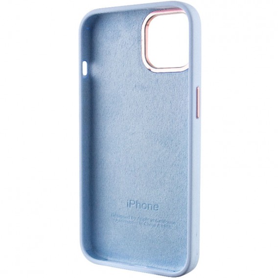 Чохол Silicone Case Metal Buttons (AA) для Apple iPhone 14 (6.1"), Блакитний / Cloud Blue