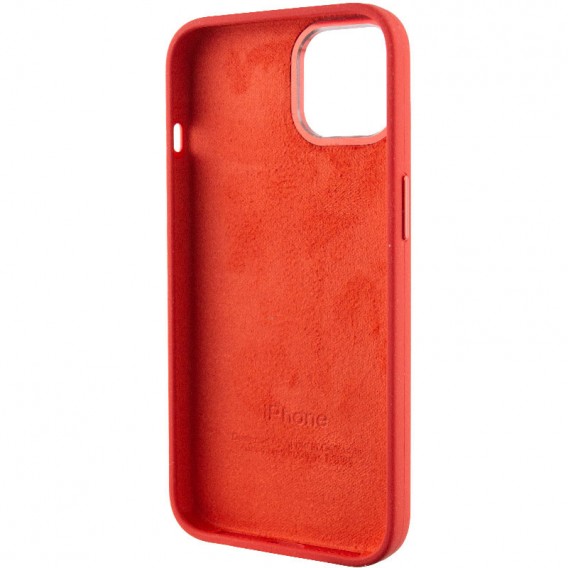 Чехол Silicone Case Metal Buttons (AA) для Apple iPhone 14 (6.1"), Красный / Red