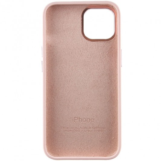 Чехол Silicone Case Metal Buttons (AA) для Apple iPhone 14 (6.1") Розовый / Chalk Pink - изображение 3