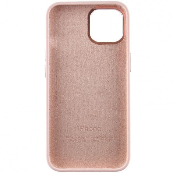 Чехол Silicone Case Metal Buttons (AA) для Apple iPhone 14 (6.1"), Розовый / Chalk Pink