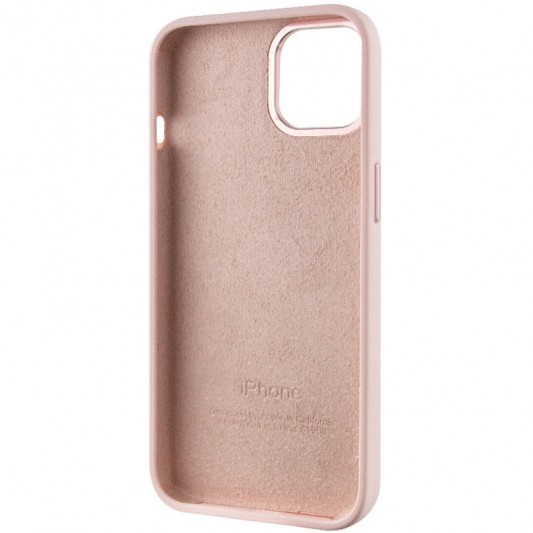 Чехол Silicone Case Metal Buttons (AA) для Apple iPhone 14 (6.1") Розовый / Chalk Pink - изображение 4