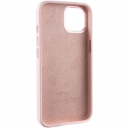 Чехол Silicone Case Metal Buttons (AA) для Apple iPhone 14 (6.1"), Розовый / Chalk Pink