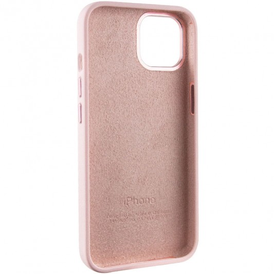 Чехол Silicone Case Metal Buttons (AA) для Apple iPhone 14 (6.1") Розовый / Chalk Pink - изображение 5