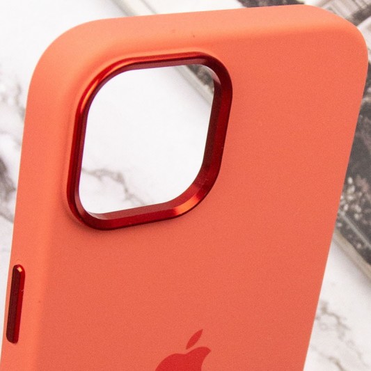 Чехол Silicone Case Metal Buttons (AA) для Apple iPhone 14 (6.1") Розовый / Pink Pomelo - изображение 7