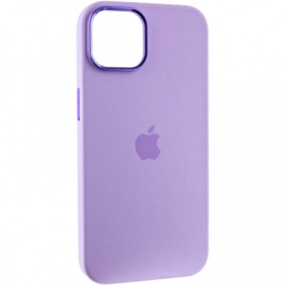 Чехол Silicone Case Metal Buttons (AA) для Apple iPhone 14 (6.1") Сиреневый / Lilac