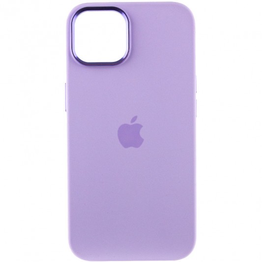 Чехол Silicone Case Metal Buttons (AA) для Apple iPhone 14 (6.1") Сиреневый / Lilac - изображение 1