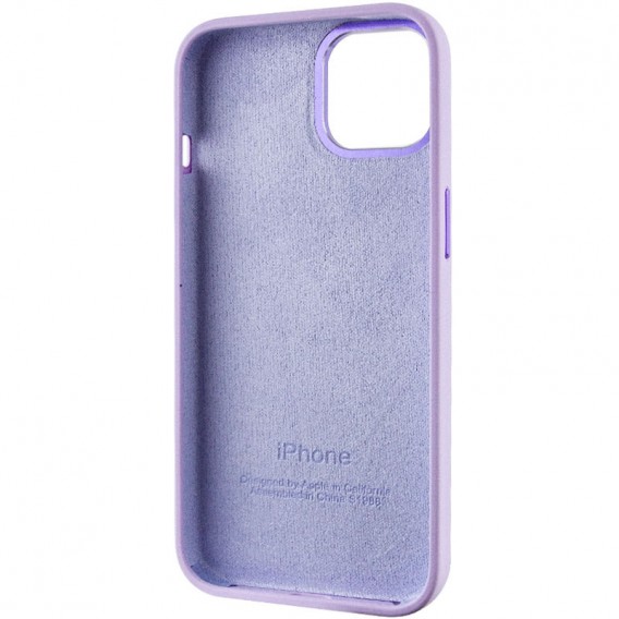 Чохол Silicone Case Metal Buttons (AA) для Apple iPhone 14 (6.1"), Бузковий / Lilac