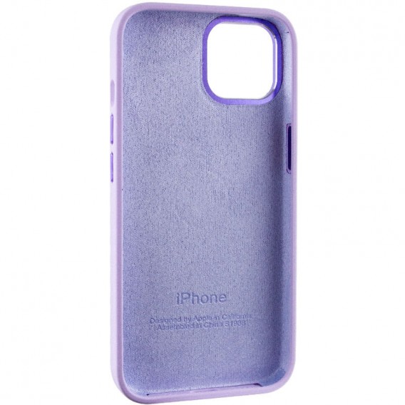 Чохол Silicone Case Metal Buttons (AA) для Apple iPhone 14 (6.1"), Бузковий / Lilac