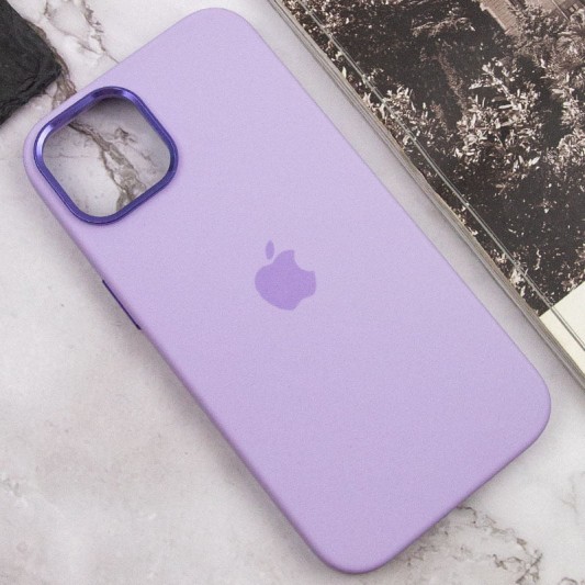 Чехол Silicone Case Metal Buttons (AA) для Apple iPhone 14 (6.1") Сиреневый / Lilac - изображение 6