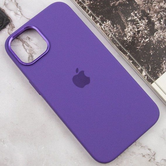 Чохол Silicone Case Metal Buttons (AA) для Apple iPhone 14 (6.1"), Фіолетовий / Iris