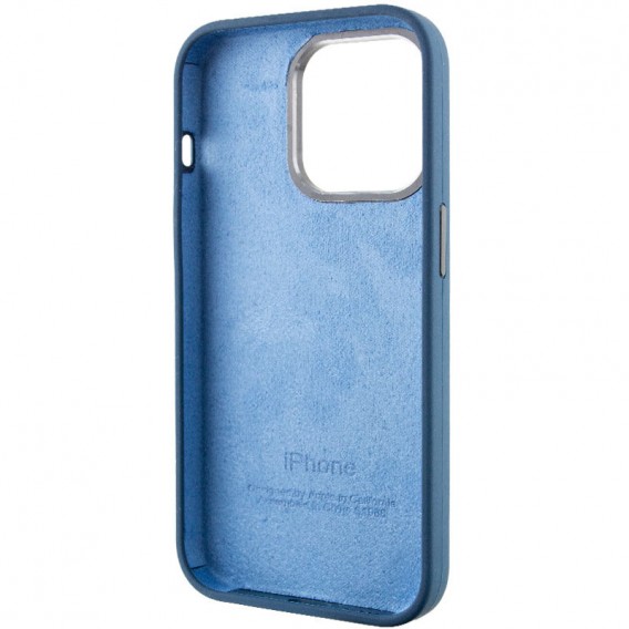 Чохол Silicone Case Metal Buttons (AA) для Apple iPhone 14 Pro (6.1"), Синій / StromBlue
