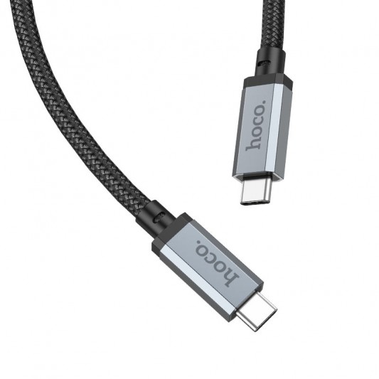 Дата кабель Hoco US05 Type-C to Type-C 100W USB4 40Gbps (1m) Black - зображення 1 