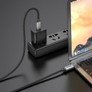 Кабель для телефону Hoco US05 Type-C to Type-C 100W USB4 40Gbps (1m), Black