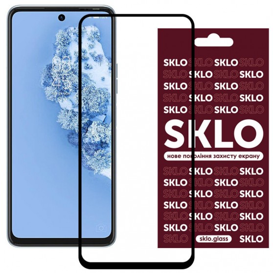 Защитное стекло SKLO 3D для TECNO Camon 17P Черный