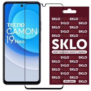 Защитное стекло SKLO 3D для TECNO Camon 19 (CI6n) / 19 Pro (CI8n) Черный