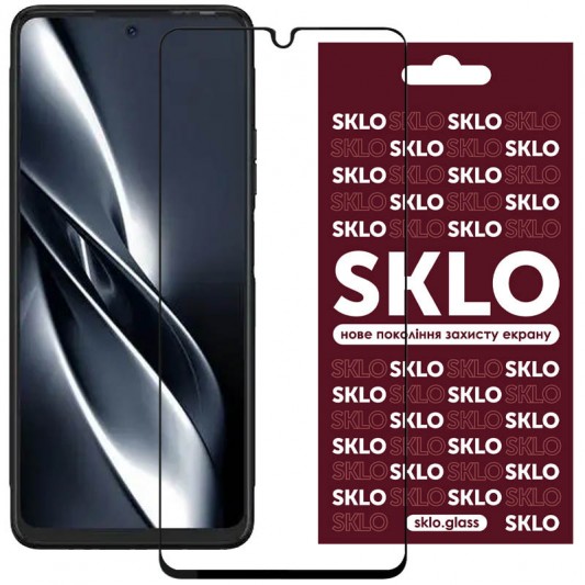 Защитное стекло SKLO 3D для TECNO Pova 3 (LF7n) Черный