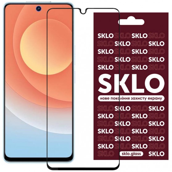 Защитное стекло SKLO 3D для TECNO Camon 19 Neo (CH6i) Черный