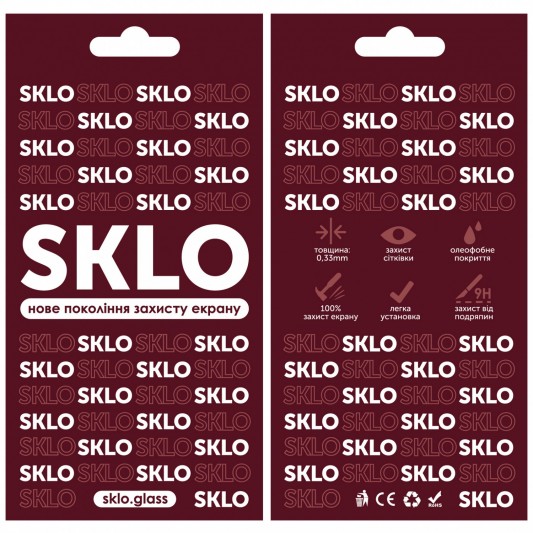 Защитное стекло SKLO 3D для TECNO POP 5 Черный - изображение 3