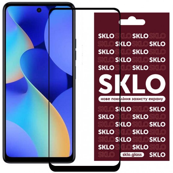 Защитное стекло SKLO 3D для TECNO Spark 10 Pro / Spark 20 Pro Черный