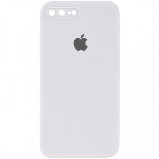 Чохол Silicone Case Square Full Camera Protective (AA) для Apple iPhone 7 plus / 8 plus (5.5") Білий / White