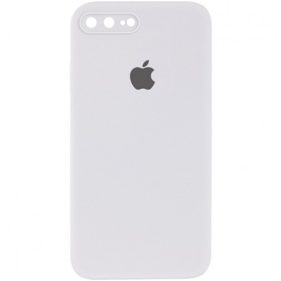 Чохол Silicone Case Square Full Camera Protective (AA) Apple iPhone 7 plus / 8 plus (5.5"), Білий / White