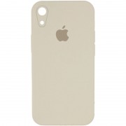 Чохол Silicone Case Square Full Camera Protective (AA) для Apple iPhone XR (6.1") Бежевий / Antique White